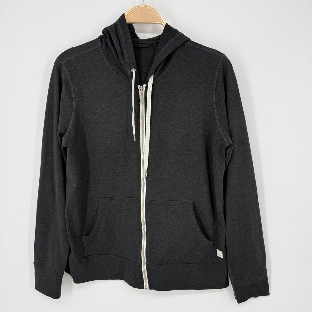 Vuori Halo Essential Zip Hoodie Womens Medium Black VW268 Excellent DreamKnit